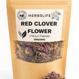 Organic RED CLOVER FLOWER | Trifolium Pratense | Red Clover Tea | Herbal Tea | Dried Flower | Organic Herbs | Herba | Tea