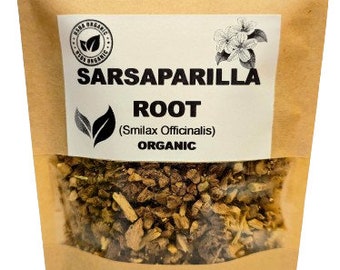 Organic SARSAPARILLA ROOT | Smilax Officinalis | Sarsaparilla Tea | Herbal Tea | Dried Root | Organic Herbs | Organic Root | Herba
