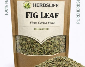 HOJA DE HIGO Orgánica / Ficus Carica Folia Hojas Cortadas Secas / Promoción Té de Hierbas, Hierba de Boticario /