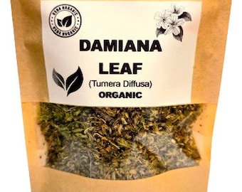 Organic DAMIANA LEAF | Turnera Diffusa | Damiana Tea | Herbal Tea | Dried Herbs | Organic Herbs | Tea | Herba