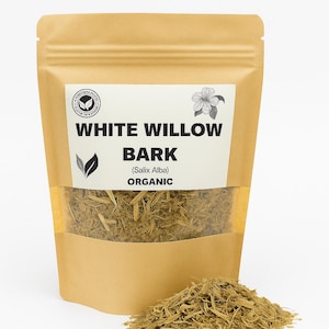 Organic White Willow Bark Tea | Salix Alba Herbal Dried Bark | Natural Pain Relief & Anti-Inflammatory Herbs