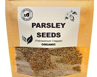 Organic PARSLEY SEEDS | Petroselinum Crispum | Parsley Tea | Dried Seeds | Organic Herb | Dried Herb | Herbal Tea | Herba | Tea | Seeds