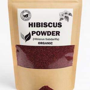 Organic HIBISCUS POWDER | Hibiscus Sabdariffa | Hibiscus Flower Powder | Hibiscus Tea | Herbal Tea | Organic Herbs | Powder | Herba | Tea