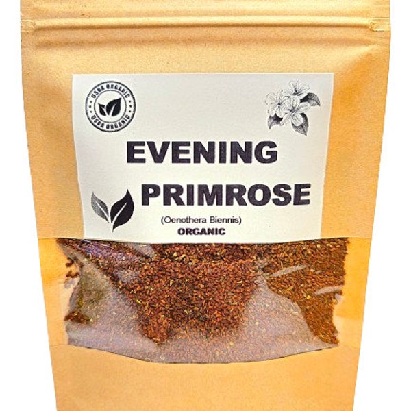 Organic EVENING PRIMROSE | Oenothera Biennis | Evening Primrose Tea | Herbal Tea | Dried Seeds | Organic Seeds | Organic Herb | Herba| Tea