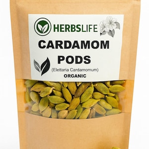Organic CARDAMOM PODS | Elettaria Cardamomum | Cardamom Seeds | Spices | Organic Herbs | Organic Spices | Herba