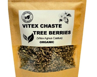 Organic VITEX CHASTE TREE Berries | Vitex Agnus Castus | Vitex Chaste Tea | Vitex Agnus Tea | Herbal Tea | Dried Herbs | Organic Hersb | Tea