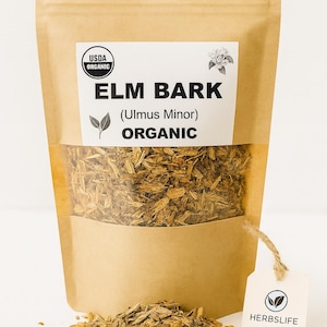 Organic elm bark tea | ulmus minor dried herbal tea | natural immune support | organic herbs for wellness