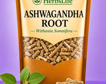 ASHWAGANDHA WURZEL | Withania Somnifera Getrocknete Schnittwurzel | Kräutertee, Tinktur, Apotheker & Handwerk Botanical