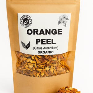 Bio Orangenschalen Tee | Getrocknete Citrus Aurantium | Kräutertee Zutaten | Natürliche getrocknete Schale & Bio-Kräuter | Aromatisches Kräuterheilmittel