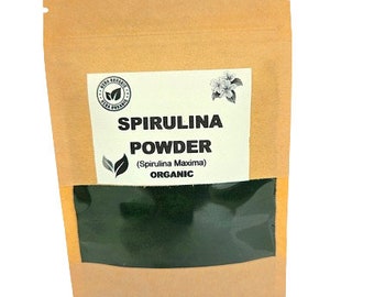 Bio-SPIRULINA-PULVER | Spirulina Maxima | Bio-Kräuter | Pulver | Kräutertee | Spirulina-Alge | Spirulina Platenis | Kräuterkunde | Tee