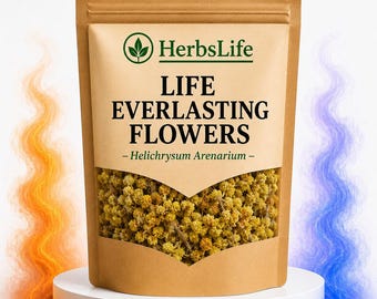 LIFE EVERLASTING FLOWERS Dried | Helichrysum Arenarium | Wildcrafted Bulk Craft Apothecary Botanical