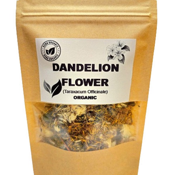 Organic DANDELION FLOWER | Taraxacum Officinale | Dandelion Flower Tea | Herbal Tea | Dried Flower | Organic Herbs | Herba | Tea | Herbs