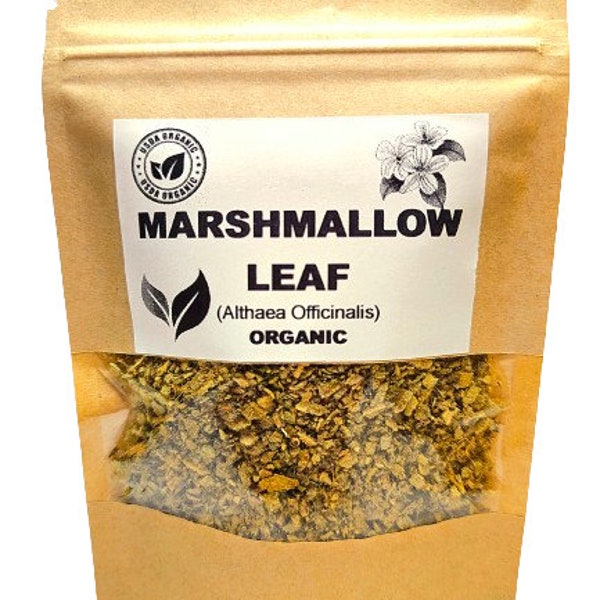 Organic MARSHMALLOW LEAF | Althaea Officinalis | Marshmallow Leaf Tea | Herbal Tea | Dried Leaf | Organic Herbs | Dried Herbs | Herba | Tea
