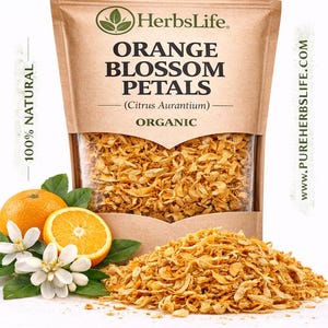 Suszone płatki kwiatów pomarańczy | Citrus Aurantium | Rzemiosło, herbata i pielęgnacja skóry | Bulk Botanical