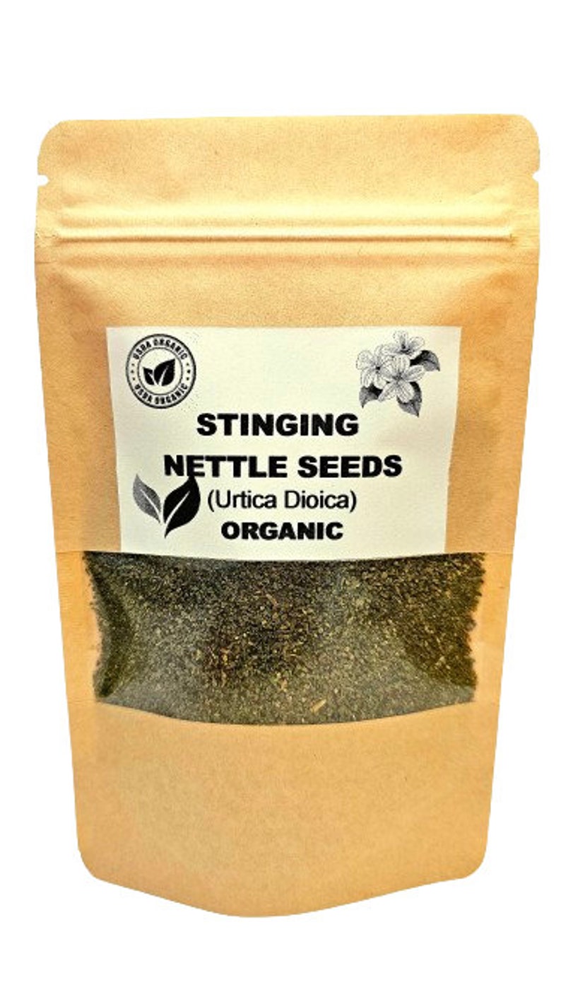Organic STINGING NETTLE SEEDS Urtica Dioica Nettle Seeds Tea Nettle Herb Herbal Tea Organic Herbs Seeds Herba Tea image 1