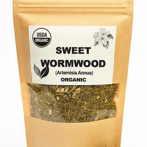 Bio Süßer Wermut Tee | Artemisia Annua Kräutertee | Getrocknete Bio-Kräuter | Die süße Annie | Natürliche Teeblätter | Beruhigende und entgiftende Vorteile