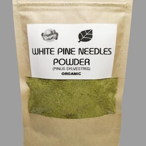 Organic white pine needle powder | pinus sylvestris | pine needle tea | wild pine needles | powder tea | pine needle powder tea | herba