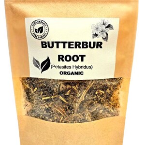 RAÍZ DE BUTTERBUR Orgánica / Petasites Hybridus / Té de Butterbur / Té de hierbas / Raíz seca / Hierbas orgánicas / Hierbas secas / Herba / Té