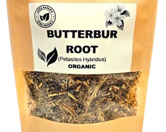 Organic BUTTERBUR ROOT | Petasites Hybridus | Butterbur Tea | Herbal Tea | Dried Root | Organic Herbs | Dried Herbs | Herba | Tea