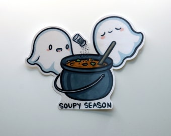 Soupy Season Ghosticker - Clear Vinyl Sticker