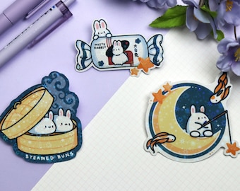 Holographic Bunny Sticker - Year of the Bun
