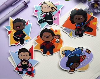 Pegatinas SpiderVerse Chibi