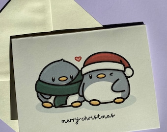 Penguin Friends Christmas Card - 4.24” x 5.5”