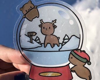 Snow Globe - Autocollant en vinyle transparent