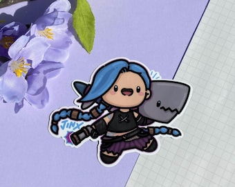 Chibi Jinx Sticker - Inspired By Arcane
