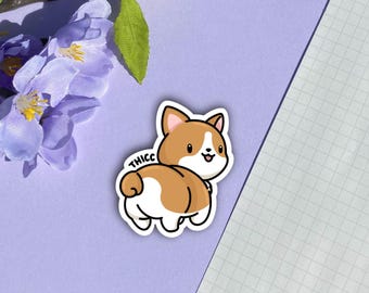 Thicc Corgi Butt Sticker