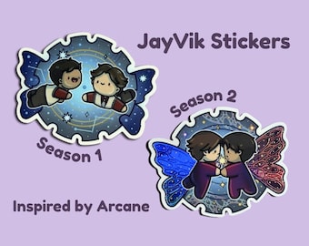 Chibi JayVik Stickers - Inspired By Arcane