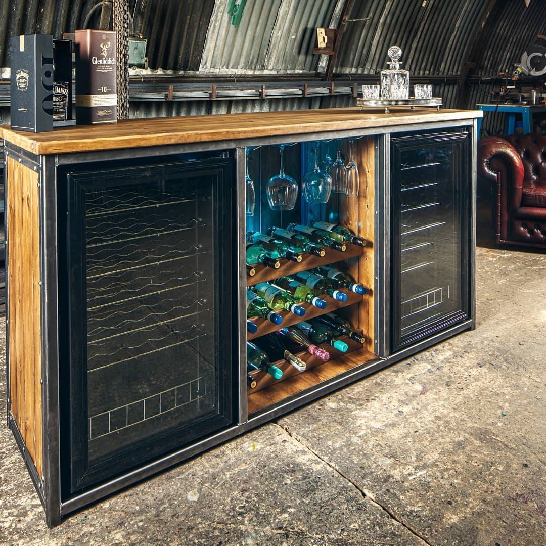 Handmade Industrial Sideboard/bar. Drinks Fridge Etsy UK