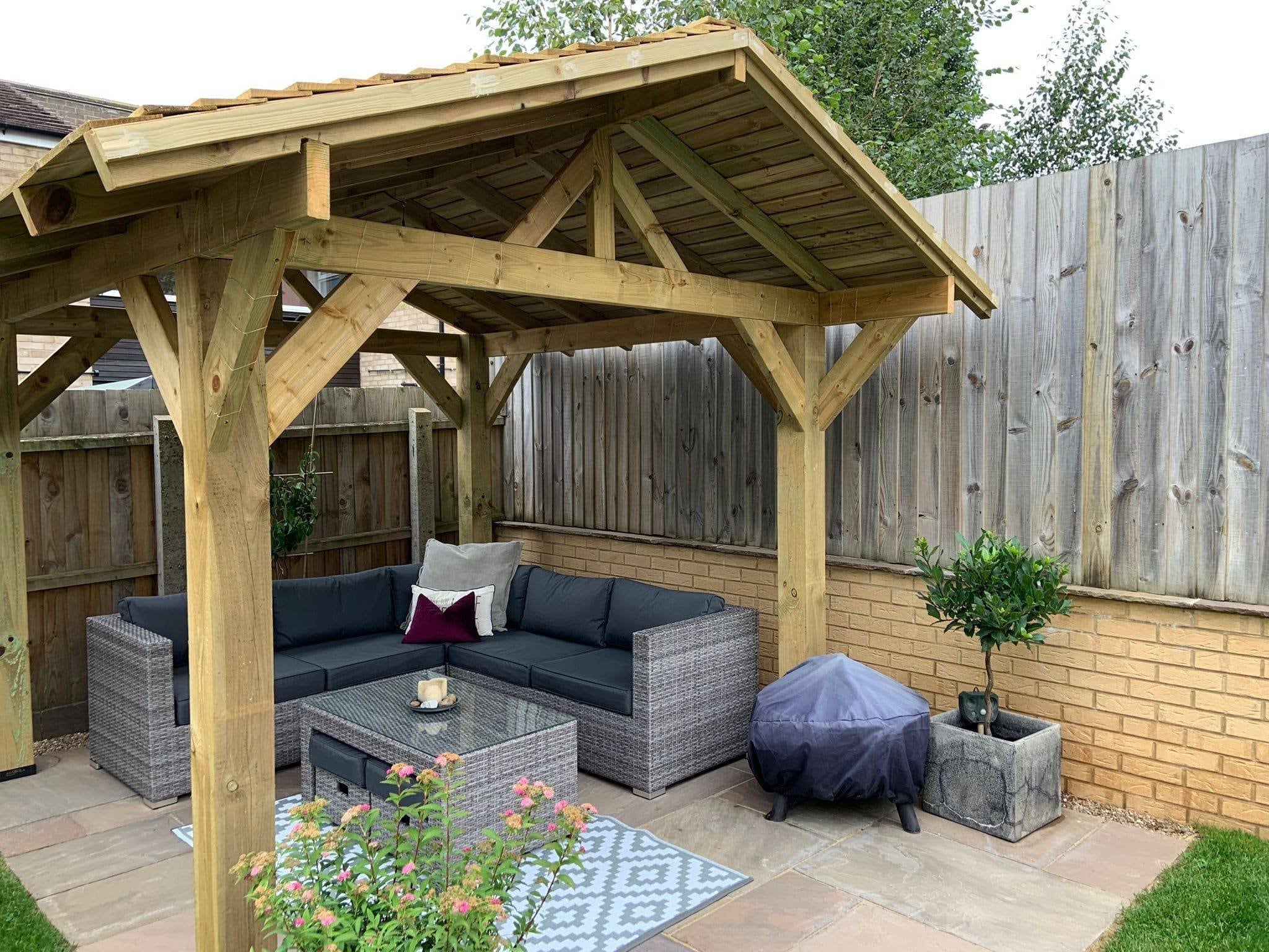 Premium Wooden Gazebo Custom Size Ideal 