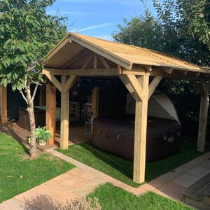 Premium Wooden Gazebo Custom Size Ideal 