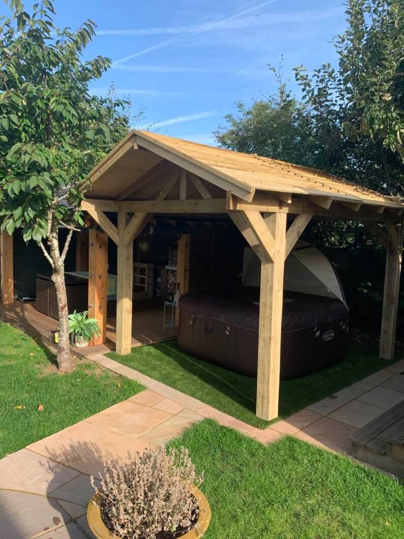 Wooden Gazebo With Roof / Custom Sizes / Gazebo Side Panels Etsy UK