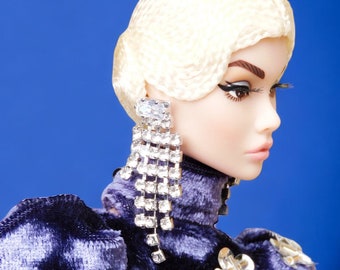 White cascade earrings for Integrity Toys dolls