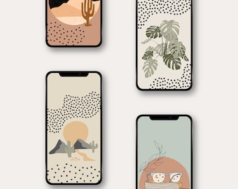 Boho Variety Pack iPhone Wallpapers (x10)