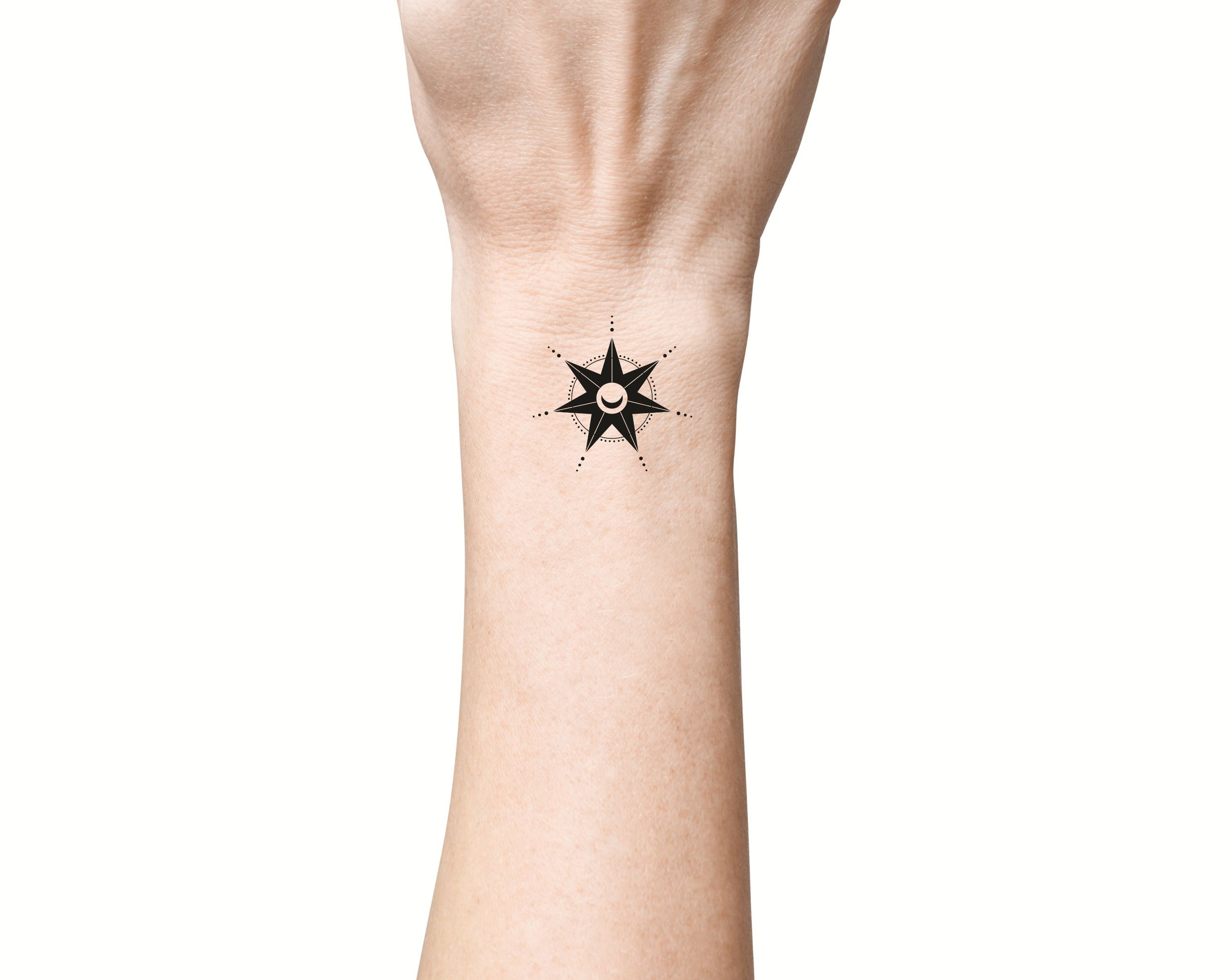 Star Tattoo set of 3 Celestial Tattoo Temporary Tattoo - Etsy Australia