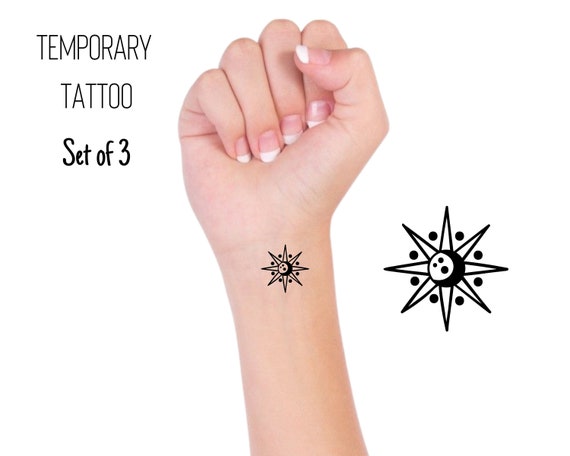 Simply Inked Sun Temporary Tattoo Designer Tattoo for Girls Boys Men Women  waterproof Sticker Size 25 X 4 inch 1pc l Black l 2g  Amazonin Beauty