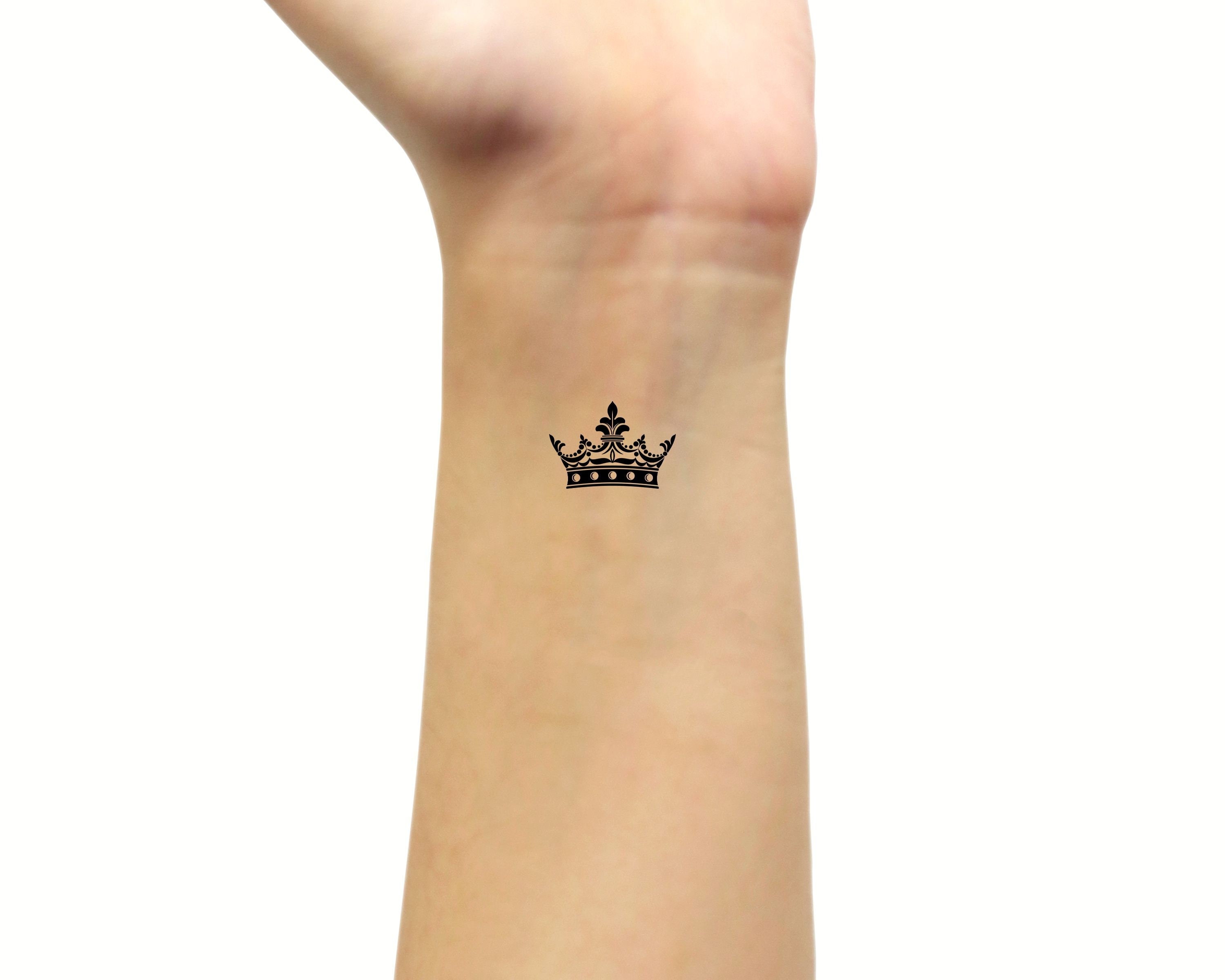 Royal crown calligraphy vector  Crown tattoo design Crown tattoo  Lettering styles