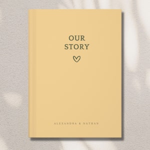 CUSTOM Our Story NOTEBOOK | Personalized Couples Notebook | Custom Anniversary Gift | Valentine&#39;s Day Gift | Engagement Anniversary Gift
