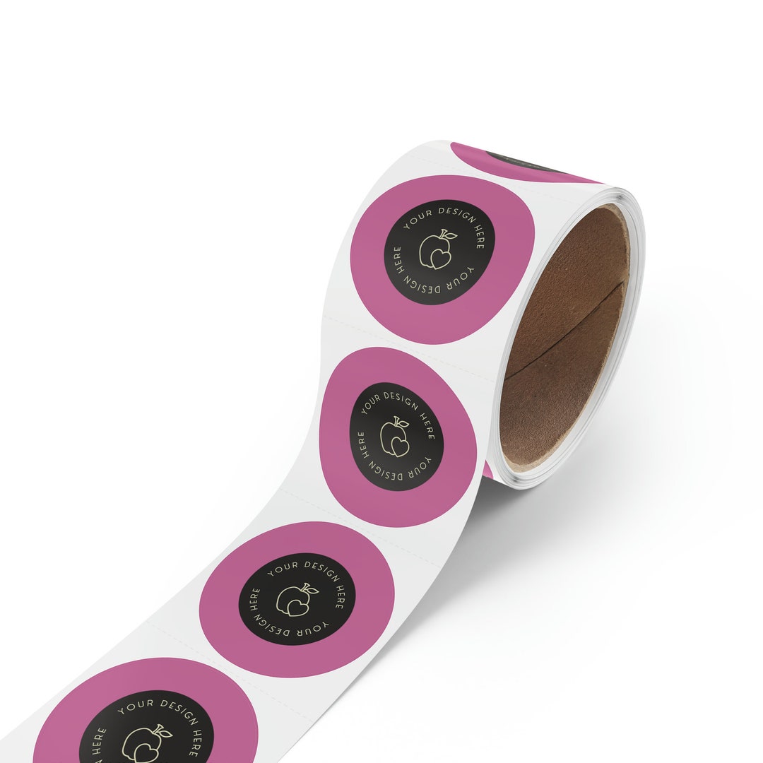 CUSTOM ROUND STICKER Label Rolls Your Design Logo Glossy Finish