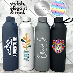 Custom Engraved Bottles 25oz | Full-Color Print Company Bulk Bottles | Personalized Tumbler With Custom Logo | Company Gift For Employee