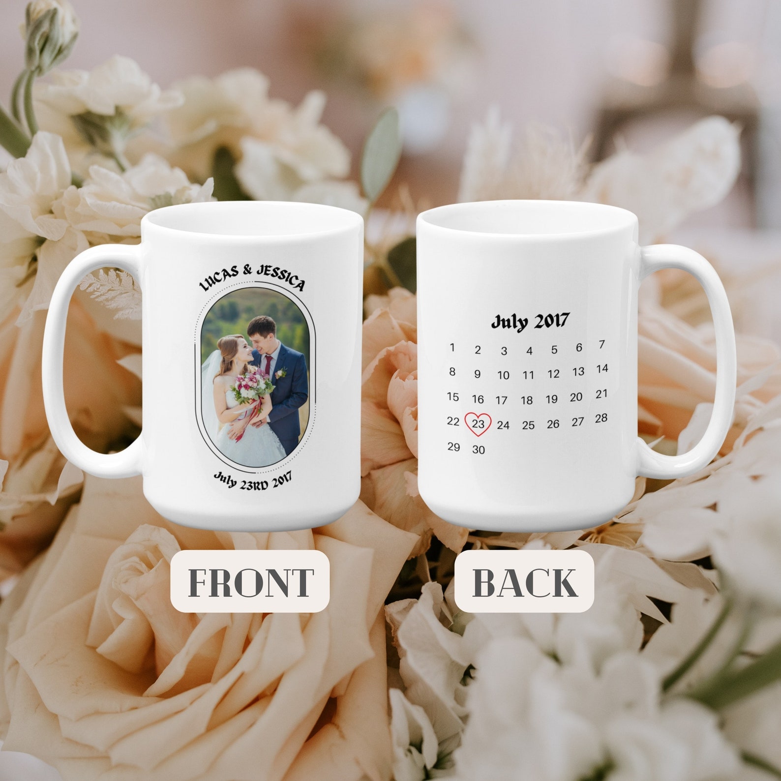 PERSONALIZED CALENDAR MUG Custom Photo and Date Mug 2 Etsy