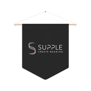 CUSTOM LOGO PENNANT 18&quot; × 21&quot; | Personalized Wall Banner | Custom Made Canvas Flag | Wall Hanging | Wall Decor Art | Kids Room Wall Decor