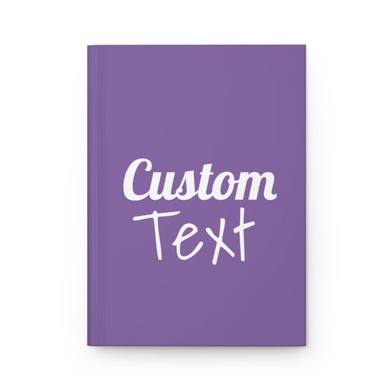 PERSONALIZED HARDCOVER NOTEBOOK Custom Text Name Journal Etsy