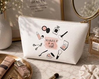 Beauty Lover Makeup Bag | Makeup Is My Art Cosmetic Pouch