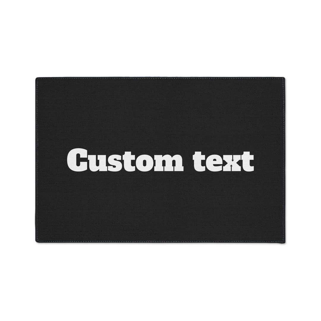 PERSONALIZED Heavy Duty FLOOR MAT Custom Text Business Logo Floor Mats