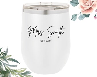 Vaso de vino personalizado para bodas: Taza de café de acero inoxidable personalizada