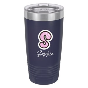 TAZA DE CAFÉ CON LETRA PERSONALIZADA DE 20 oz / Regalo con nombre personalizado / Regalos de Navidad / Botellas de agua / Vaso con nombre personalizado / Botellas a granel